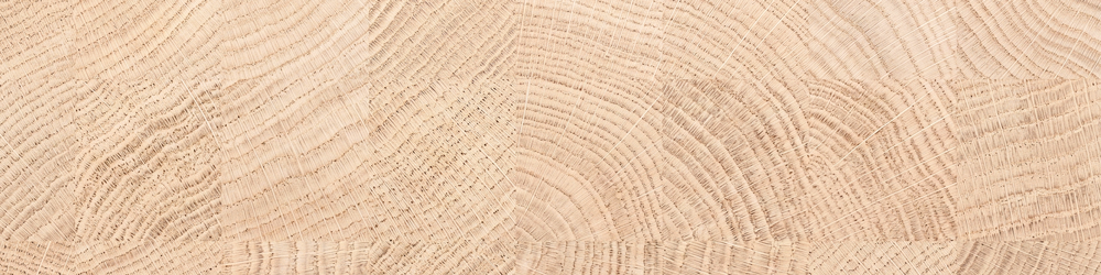 Laser-coated Tekton Endgrain White Oak 1mm veneer edging sample for zero-joint edgebanding